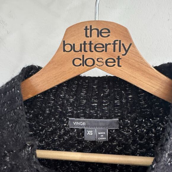 Vince Womens Marled Knit Wool Blend Mockneck Sweater Medium Gray XS CP - Picture 3 of 4